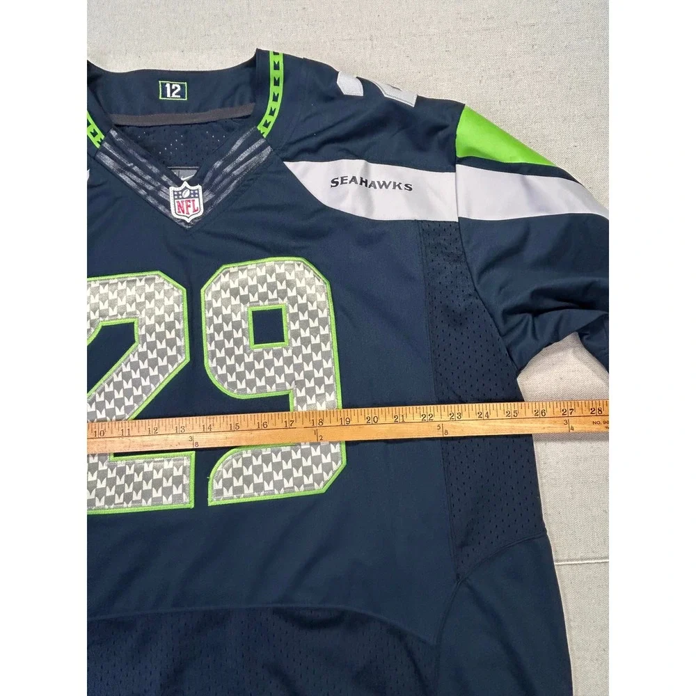 Nike Seattle Seahawks Earl Thomas III 29 On Field Jersey Mens‎ 48 Navy Blue NFL